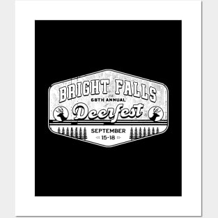 Deerfest Bright Falls Crest Posters and Art